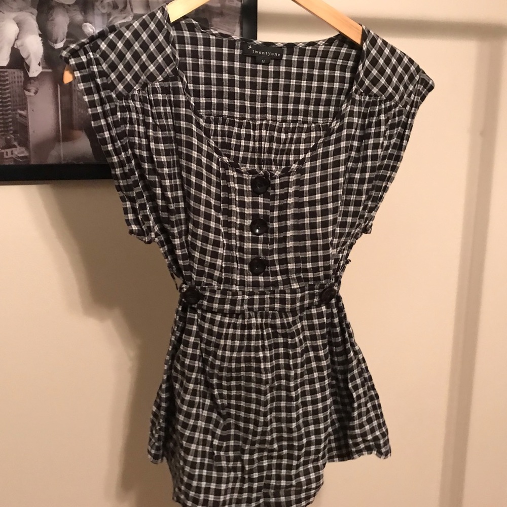 Forever 21 Gingham Blouse